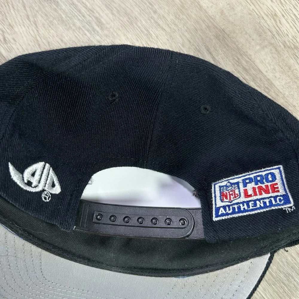 VTG Pittsburgh Steelers Snapback Hat NFL Football Black Pro Line AJD Wool Cap